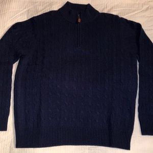 Navy cable knit sweater